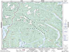NTS 50k map for NAHMINT LAKE, British Columbia