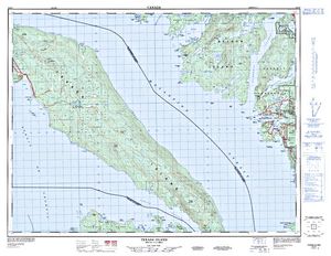 NTS 50k map for Georgia Strait, British Columbia