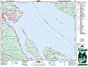 NTS 50k map for Georgia Strait, British Columbia