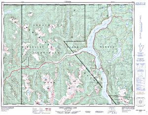 NTS 50k map for BUTTLE LAKE, British Columbia