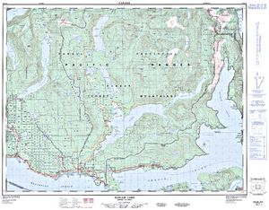 NTS 50k map for Deighton Creek, British Columbia