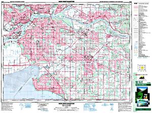 NTS 50k map for BURNABY LAKE, British Columbia