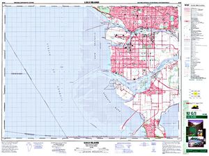 NTS 50k map for Georgia Strait, British Columbia