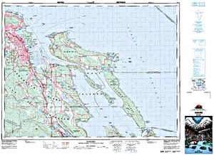 NTS 50k map for HAREWOOD LAKE, British Columbia