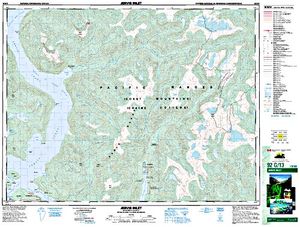 NTS 50k map for Ashlu Creek, British Columbia
