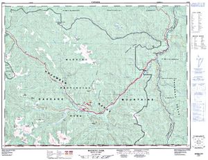 NTS 50k map for Garrison Lakes, British Columbia