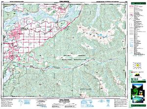 NTS 50k map for Chilliwack River, British Columbia