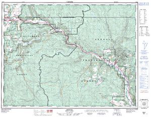 NTS 50k map for Similkameen River, British Columbia