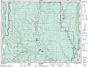 NTS 50k map for Goose Lake, British Columbia