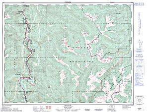 NTS 50k map for Coquihalla Lakes, British Columbia