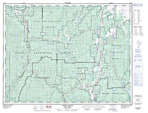 NTS 50k map for BOSS LAKE, British Columbia