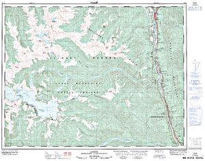 NTS 50k map for Thompson River, British Columbia