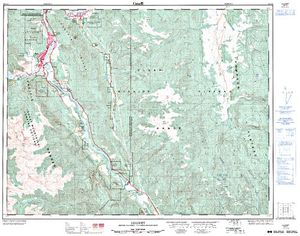 NTS 50k map for Kwotlenemo (Fountain) Lake, British Columbia
