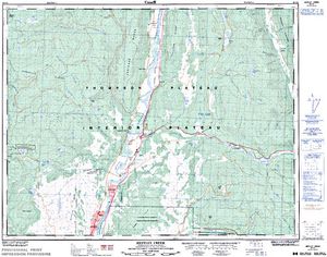 NTS 50k map for O'Connor Lake, British Columbia