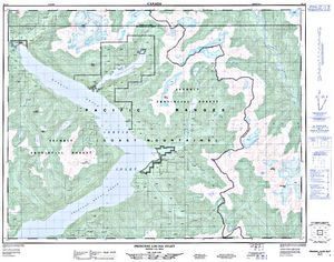 NTS 50k map for Elaho River, British Columbia