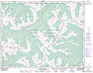NTS 50k map for DUFFEY LAKE, British Columbia