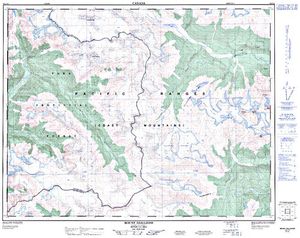 NTS 50k map for Elaho River, British Columbia