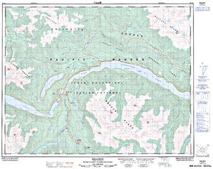 NTS 50k map for Marshall Lake, British Columbia