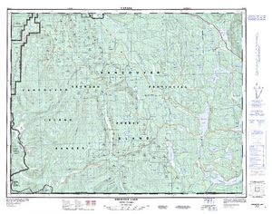 NTS 50k map for BREWSTER LAKE, British Columbia