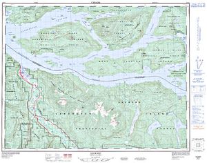 NTS 50k map for Lower Stella Lake, British Columbia