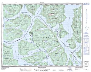 NTS 50k map for Johnston Strait, British Columbia