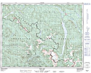 NTS 50k map for TSIKO LAKE, British Columbia