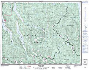 NTS 50k map for VICTORIA LAKE, British Columbia