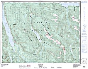NTS 50k map for Nimpkish Lake, British Columbia