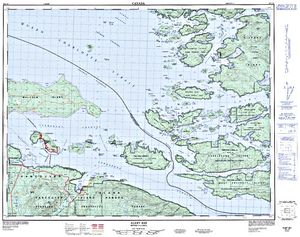 NTS 50k map for Nimpkish Lake, British Columbia