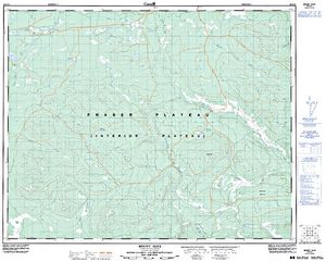 NTS 50k map for MONS LAKE, British Columbia