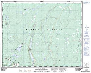 NTS 50k map for CHAUNIGAN LAKE, British Columbia