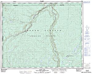 NTS 50k map for RUBY LAKE, British Columbia