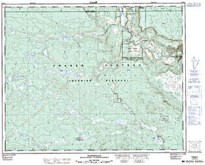 NTS 50k map for FLETCHER LAKE, British Columbia