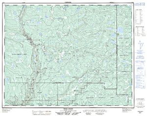 NTS 50k map for Donut Lake, British Columbia