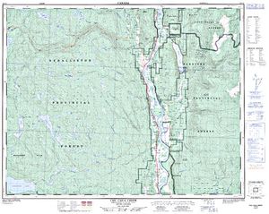 NTS 50k map for Lynn Lake, British Columbia