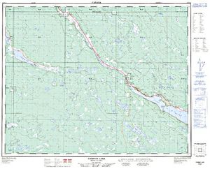 NTS 50k map for CHIMNEY LAKE, British Columbia