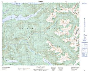 NTS 50k map for HEN INGRAM LAKE, British Columbia