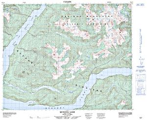NTS 50k map for QUESNEL LAKE, British Columbia