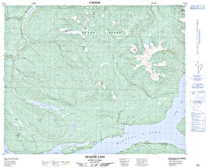 NTS 50k map for BENNY LAKE, British Columbia