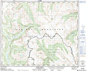 NTS 50k map for Clearwater River, British Columbia