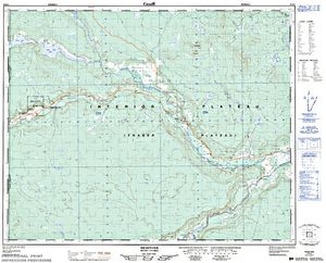 NTS 50k map for PUNTZI LAKE, British Columbia