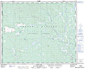 NTS 50k map for TWO LAKE, British Columbia