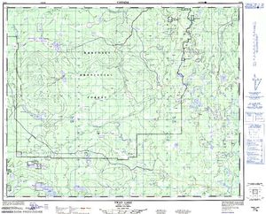 NTS 50k map for TWAN LAKE, British Columbia