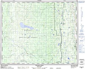 NTS 50k map for TZENZAICUT LAKE, British Columbia