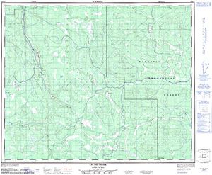 NTS 50k map for BISHOP LAKE, British Columbia