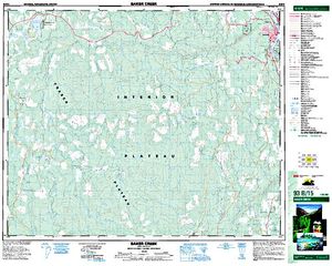 NTS 50k map for PUNTCHESAKUT LAKE, British Columbia