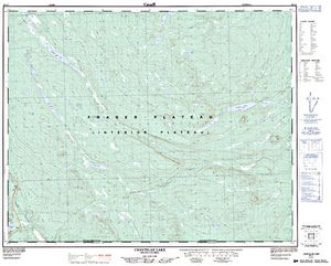 NTS 50k map for Chantslar Lake, British Columbia