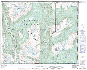 NTS 50k map for ELBOW LAKE, British Columbia