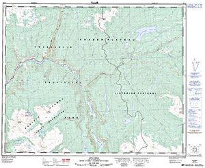 NTS 50k map for HOTNARKO LAKE, British Columbia
