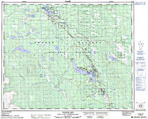 NTS 50k map for NIMPO LAKE, British Columbia
